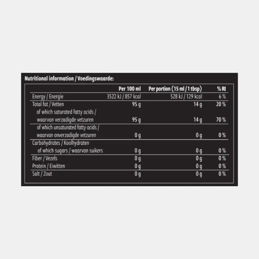 noordcode organic pure c8 mct oil etiket