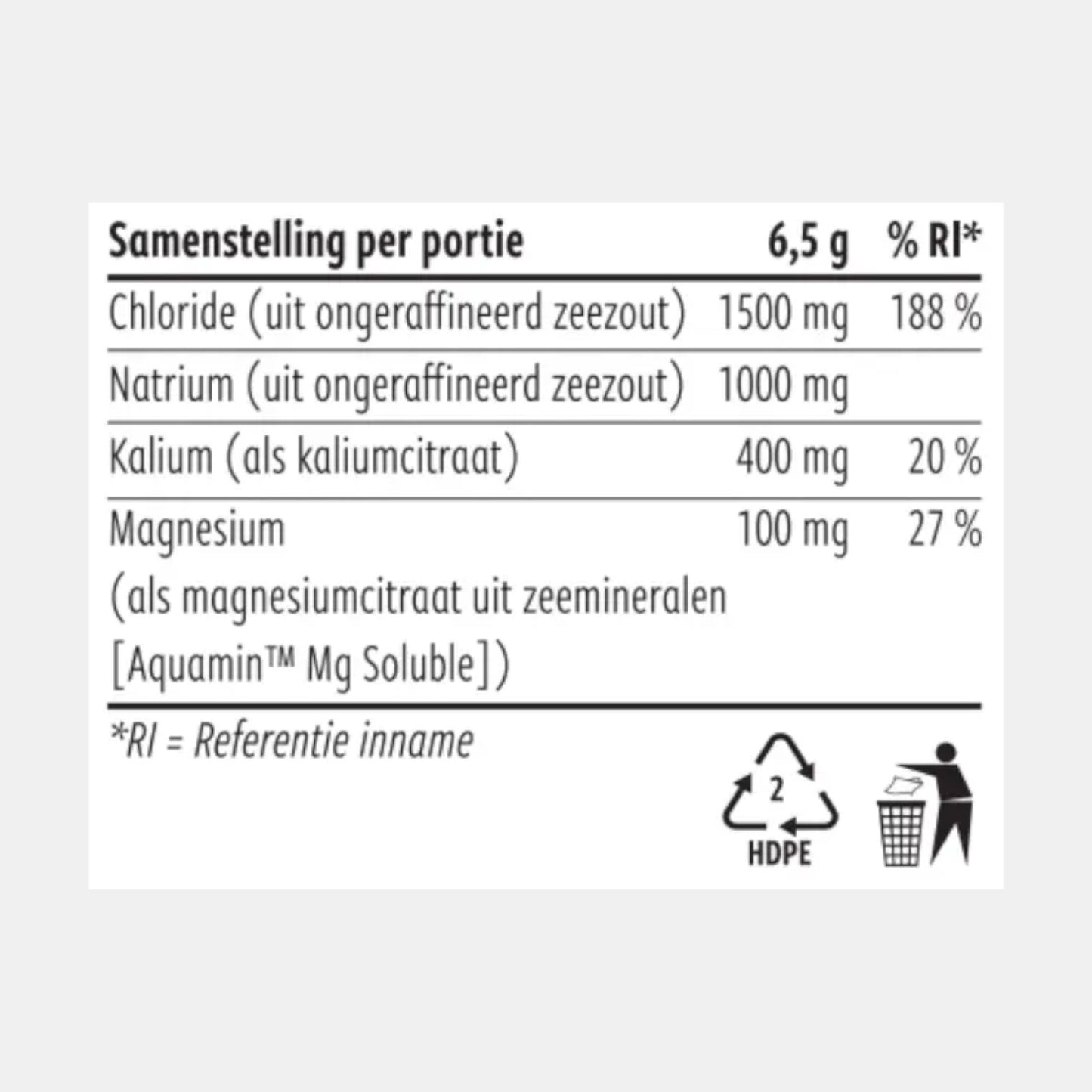 noordcode performance electrolytes lemon orange etiket