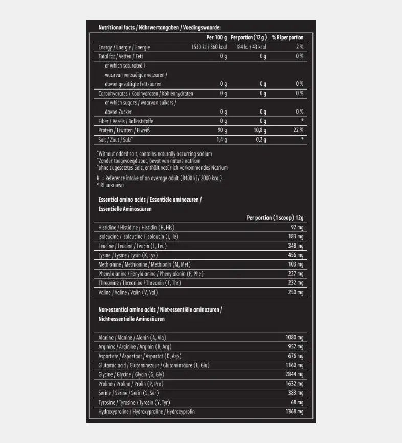 noordcode pure collagen etiket