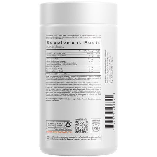 liposomal vitamin c codeage etiket