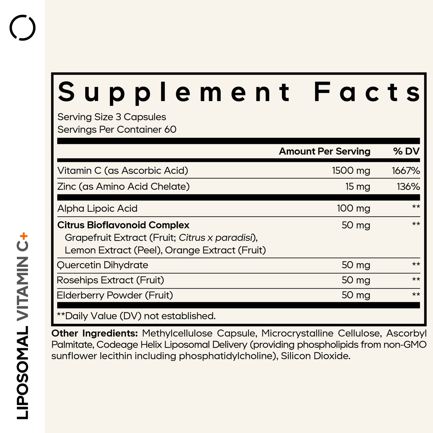 liposomal vitamin c 1500mg capsules ingrediënten