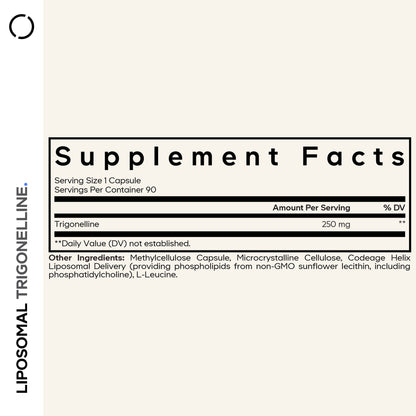 Codeage Liposomal Trigonelline Capsules - supplement facts