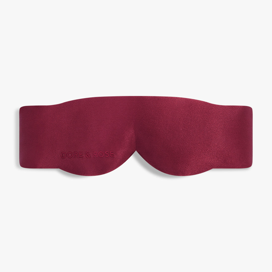 Aura Sleep Mask Silk Burgundy