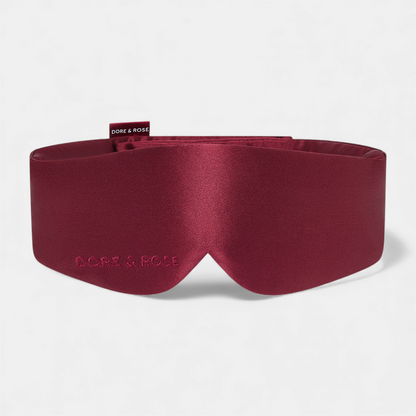 Aura Sleep Mask Silk Burgundy