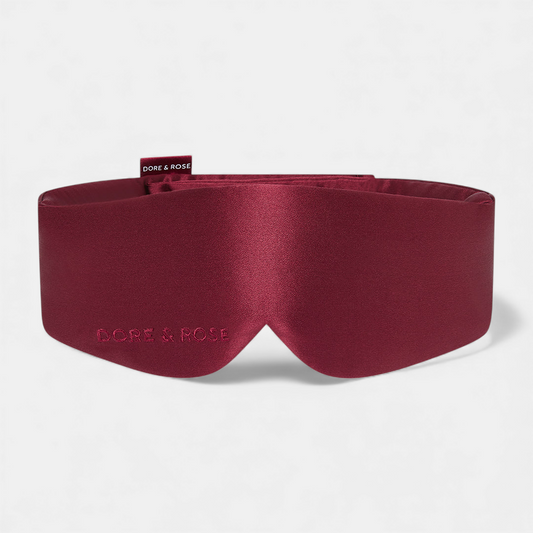Aura Sleep Mask Silk Burgundy