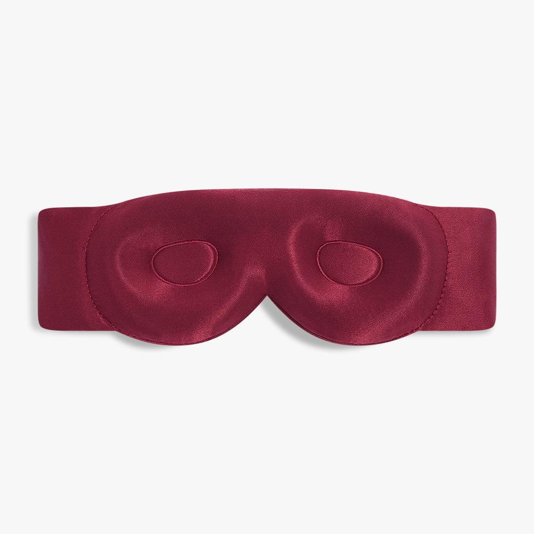 Aura Sleep Mask Silk Burgundy