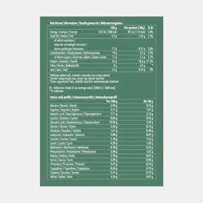 noordcode organic plant protein etiket