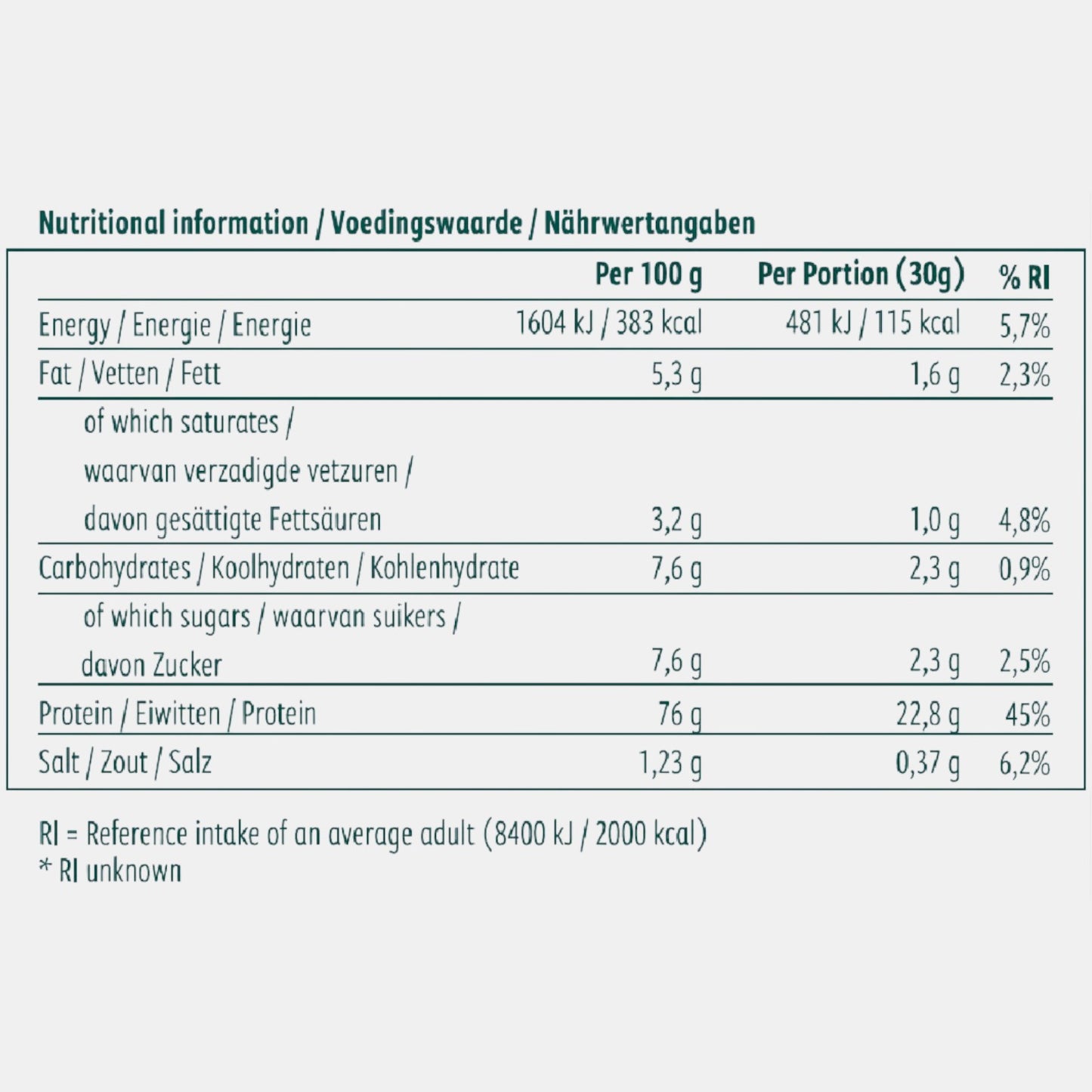 noordcode organic pure whey etiket