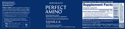 bodyhealth perfect amino vanilla etiket ingrediënten