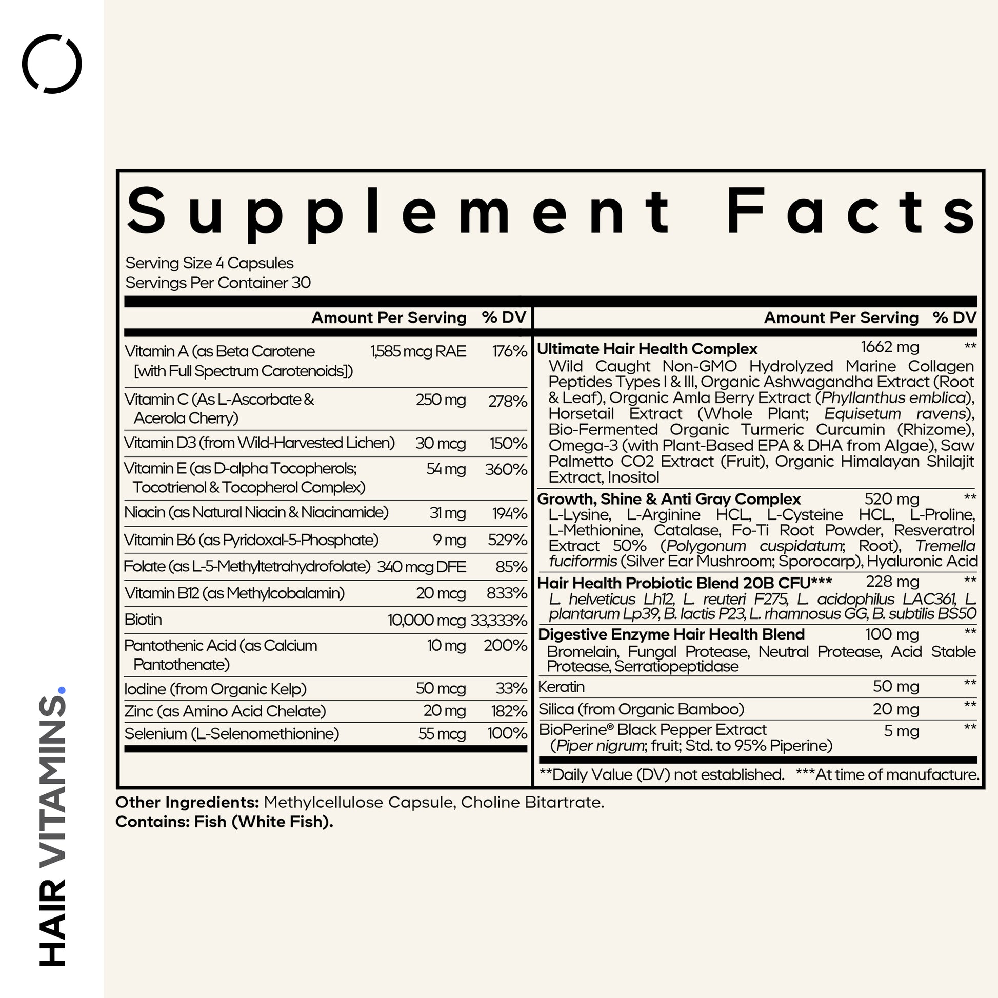 hair vitamins codeage voedingswaarden