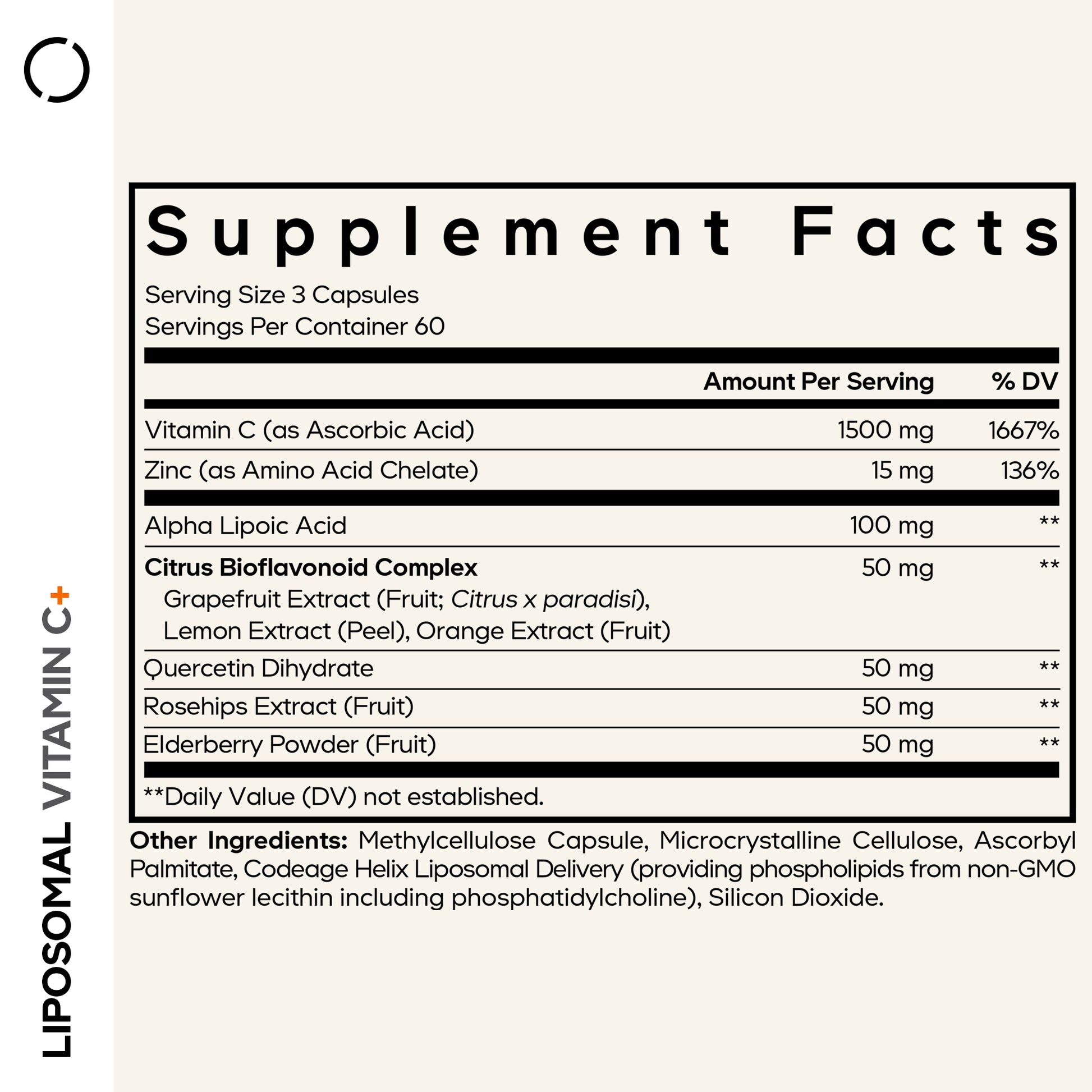 liposomal vitamin c 1500mg capsules ingrediënten